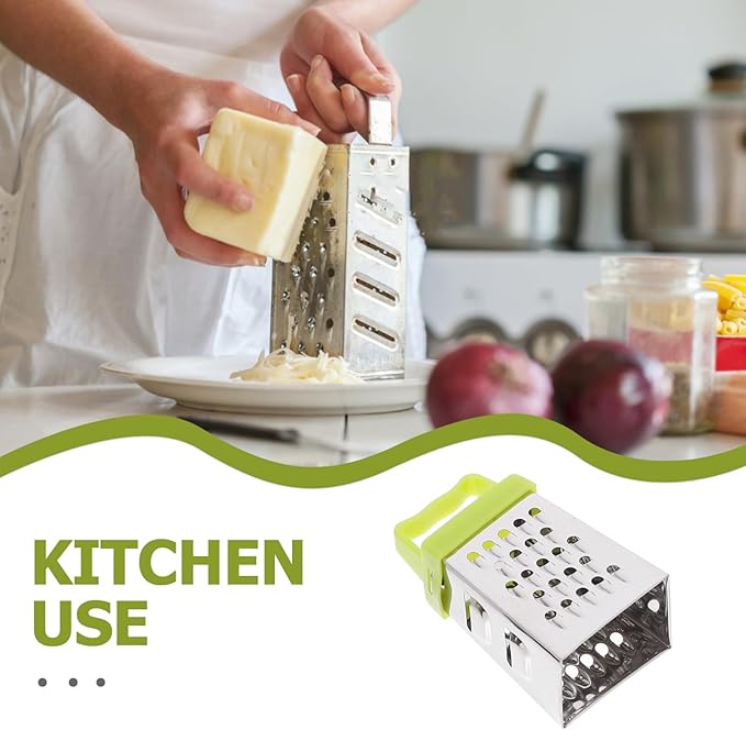 TOPPERFUN Mini Cheese Grater 6-Pack Stainless Steel Box Graters Handheld Vegetable Slicer for Garlic Ginger Cucumber and Potato Non-Slip Handle 2.63 X 1.45 X 1.06 in