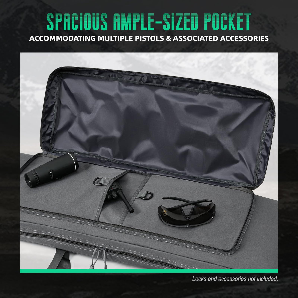 DULCE DOM Double Case, 48 Inch Dual Bag for Long Gun and Pistol Transport – A Must-Have Gun Case for Shooting and Hunting Enthusiasts' Gun Range Bag Needs