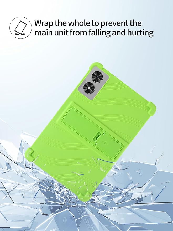 for Frameflow P11T Android 16 11-Inch TabletUYRUREL Skin-Friendly Soft Silicone Protective CaseFull Protection Against Drops and Scratcheswith Adjustable Viewing StandBlack.