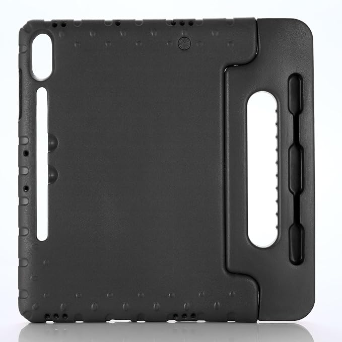 Kids Case for Samsung Galaxy Tab S10 FE Plus 13.1 (2025) Techcircle Handle Stand Light EVA Foam Bumper Protective Rugged Drop Protection Child Proof Cover Black