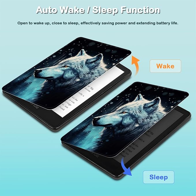 for 6 Kindle 2024 and 2022 (11th Generation) Case Slim Lightweight Smart Cover Case with Auto-Wake/Sleep for Kindle 2024Beach Starfish