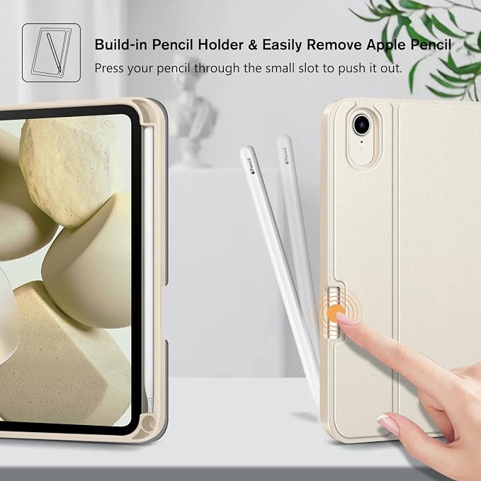 FINTIE Keyboard Case for iPad mini 7th Generation (A17 Pro) / mini 6 8.3 | Detachable Magnetic Bluetooth Keyboard Soft TPU Cover Multi-Angle Viewing Pencil Holder Backlight/Fantasy Ombre