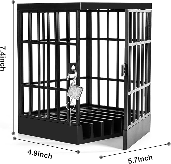 Gemaxvoled Cell Phone Jail Lock Box Mobile Phones Prison Lockable Cage for Classroom Family Time Party