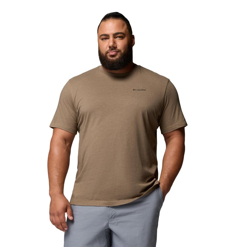 Columbia Mens Thistletown Hills Short Sleeve T-Shirt, Delta Heather, Small