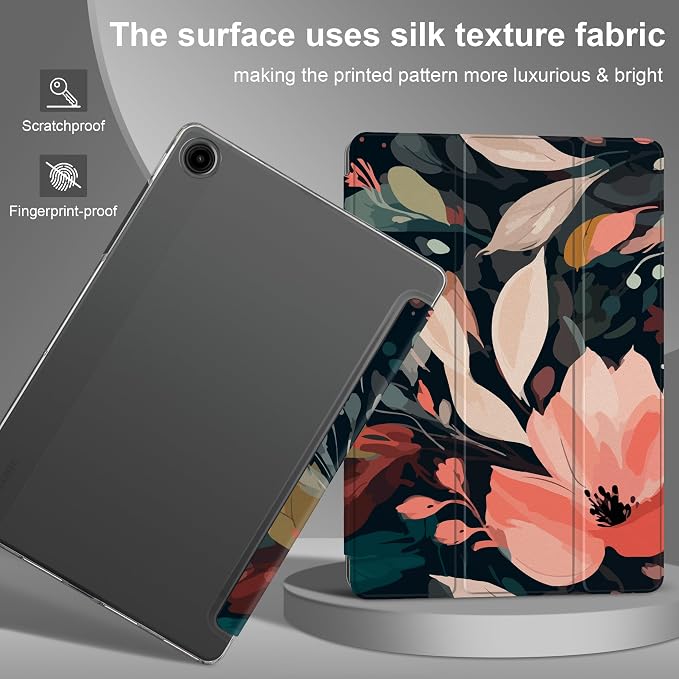 Case for Samsung Galaxy Tab A11 Plus A11+ 11 inch (2025/2026) &amp Tab A9 Plus A9+ 11 inch (2024/2023) Slim Smart Stand Cover with Translucent Hard Back Auto Wake/Sleep - Bear with Bows