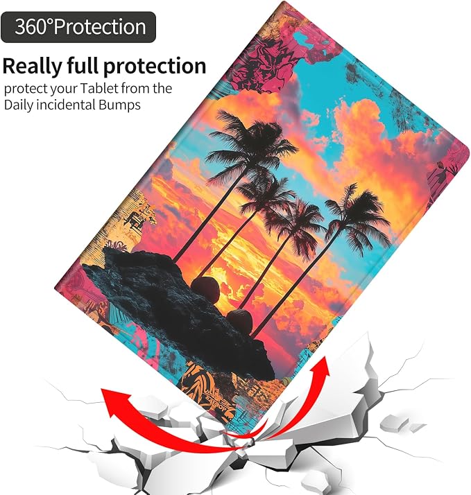 DEGDFSGR for Amazon Fire HD 10 Tablet 10 Plus Tablet Case (13th/11th Generation 2023/2021 Release) with Adjustable StandAuto Sleep/Wake for Kindle Fire 10 Case 10.1 inchAmerican Flag Sunflower Cross