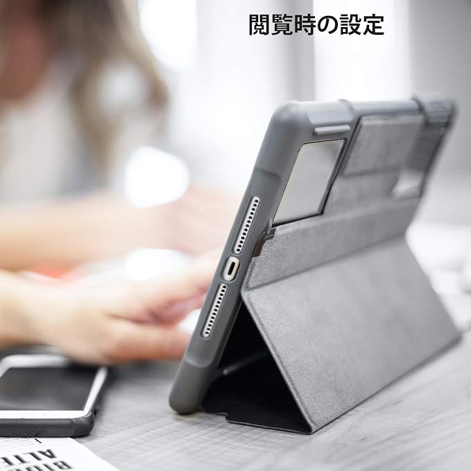 STM Dux Plus for iPad Pro 12.9 (3rd-6th Gen): Ultra Protective Lightweight with Clear Back Apple Pencil Holder Battery Saving On/Off Cover - Black