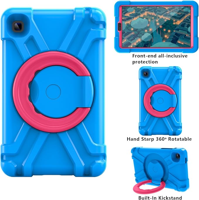 AKABEILA Compatible with Amazon Fire HD 8 2020/2022 Tablet Case，Rugged Kids Case with Stand Lightweight Shockproof Kids Friendly Tablet Cover Black