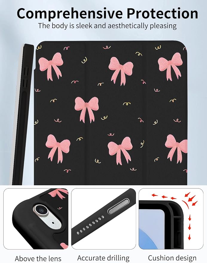 Case for iPad 9th/ 8th/ 7th Generation Case 10.2&amp10.5 Inch (2021/2020/2019 Release) Slim Lightweight Soft Trifold Back Cover with Pencil Holder &amp Auto Sleep/Wake CoverBeige Checkered