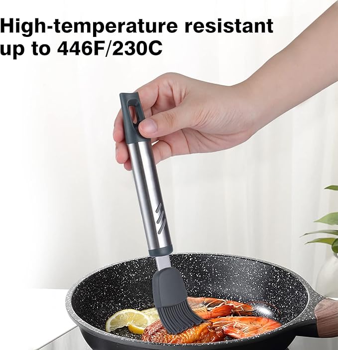 Lebabo Silicone Grill Brush for Oil and Sauce, Set of 2 Basting Brush