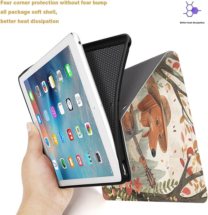 Tablet Case for 6 All-New Kindle (11th Generation2024/2022 Release)Shockproof Protective Cover with StandAuto Wake/SleepAmerican Flag Deer