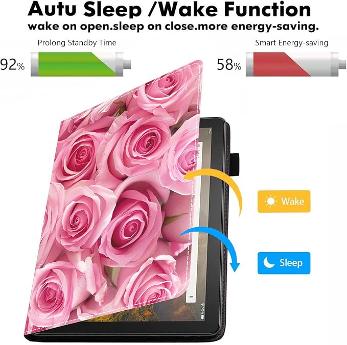 Case for Amazon Kindle Fire HD 8/Fire HD 8 Plus Tablet (12th/10th Generation 2024/2022/2020 Release) - PU Leather Folio Cover with Smart Auto Wake/Sleep Bald Eagle