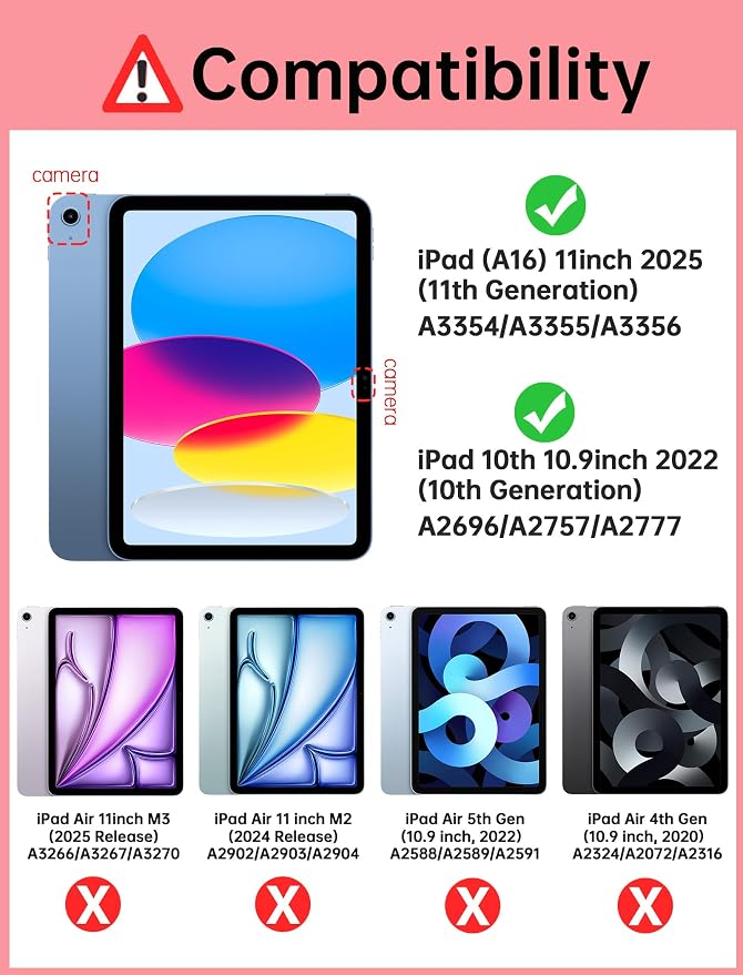 Case for iPad Pro 12.9 Case 2022/2021/2020/2018 with Pencil Holder &amp Hadle Stand Super Protection Kids Proof Cover for iPad Pro 12.9 inch 3rd/4th/5th/6th Generation Black
