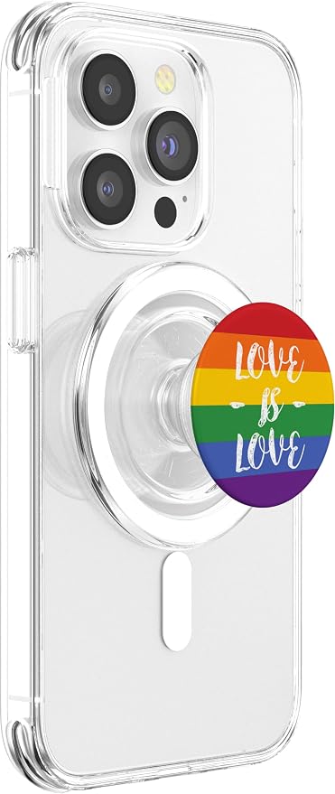 LGBT Pride Rainbow Flag Love is Love PopSockets Adhesive PopGrip