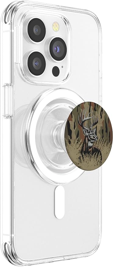 Aesthetic Whitetail Deer Bottomland Camo Deer Hunting Camo PopSockets PopGrip for MagSafe