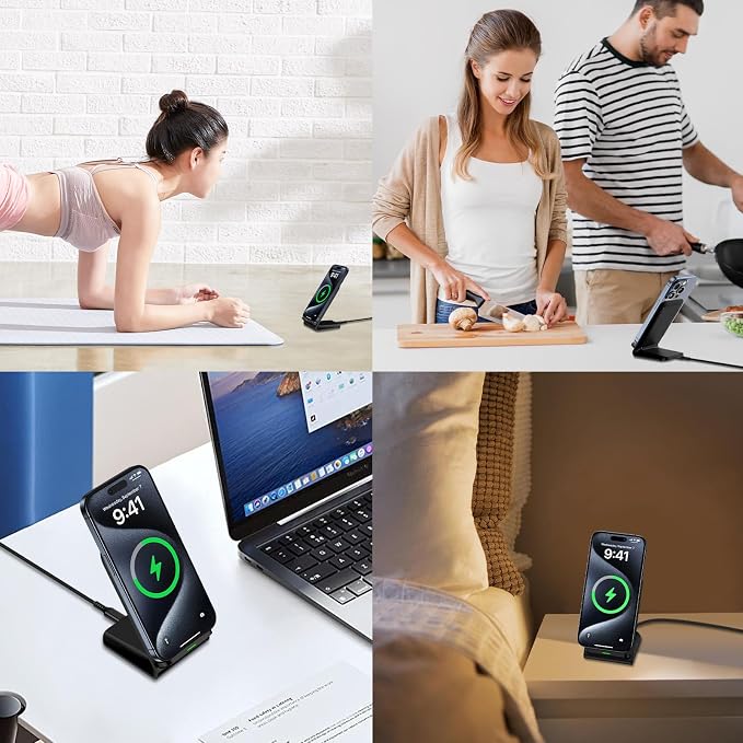 Wireless Charger Samsung Fast Charging Stand for Samsung Galaxy S26 Ultra S26+ S26 S25 S24 S23 S22 S21 S20 Ultra FE 15W Android Phone Wireless Charger Stand for Pixel 10a 10 9 Pro XL Fold 8a 7 Pro