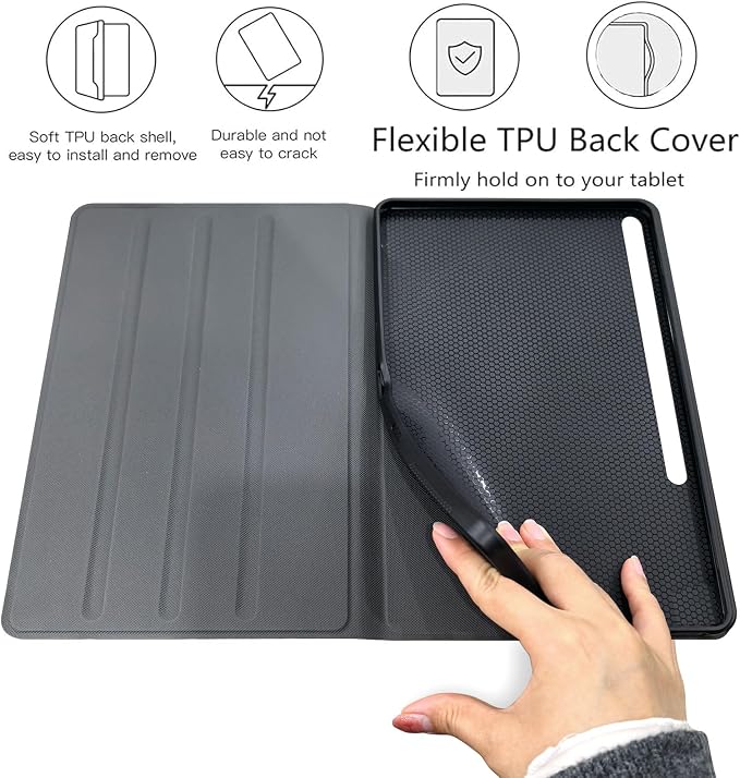 Case for Samsung Galaxy Tab A9 8.7-Inch 2023 Slim PU Leather Stand Cover with Auto Wake/Sleep Multi-Angle Viewing &amp Shockproof Adorable Bear