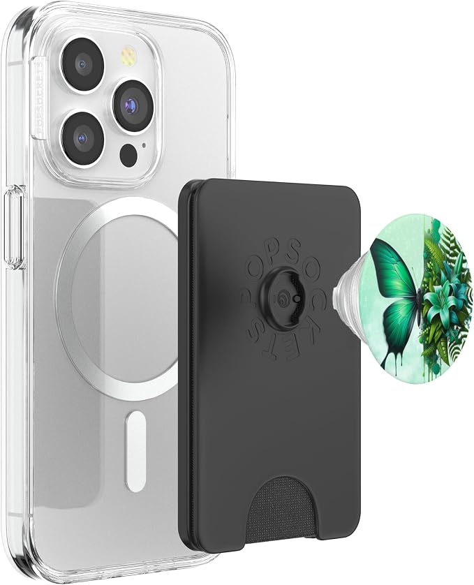 Floral Butterflies Flower Phone Grip Pop Out Green Butterfly PopSockets Adhesive PopGrip