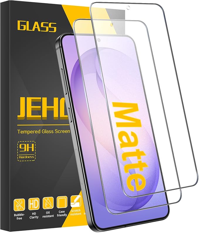 [2 Pack] Matte Screen Protector for Samsung Galaxy S22 9H Tempered Glass Ultrasonic Fingerprint Support Anti-glare Scratch-Resistant Bubble-Free