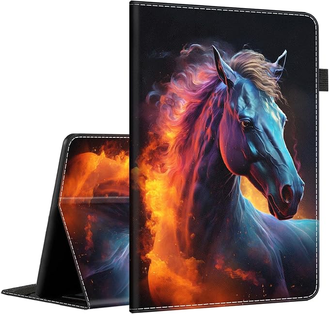 Case for Amazon Kindle Fire Max 11 Case (13th Gen 2023 Release) 11，Slim Fit Foldable Standing Cover Case with Auto Sleep/Wake for Fire 11 Max Tablet，Skull and Fire