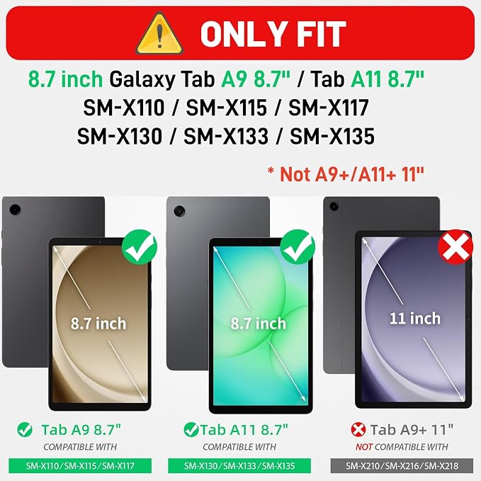 HXCASEAC Case for Samsung Galaxy Tab S6 Lite 10.4 inch Protective with Screen Protector/Hand Strap/S Pen Holder Shockproof S6 Lite Tablet Case 2024/2022/2020 SM-P610 SM-P613 SM-P620 - Black