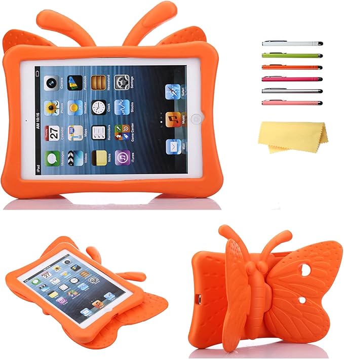 Kids Case for 7.9 iPad Mini 5/4/3/2/1 Silicone Shockproof Cover with Handle Kickstand Black