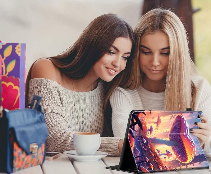 Case Fits Amazon Kindle Fire HD 8 &amp 8 Plus Tablet (12th Generation/10th Generation 2022/2020 Release) 8 Multi-Angle Smart Stand Cover Auto Sleep/Wake Space Corgi Dog