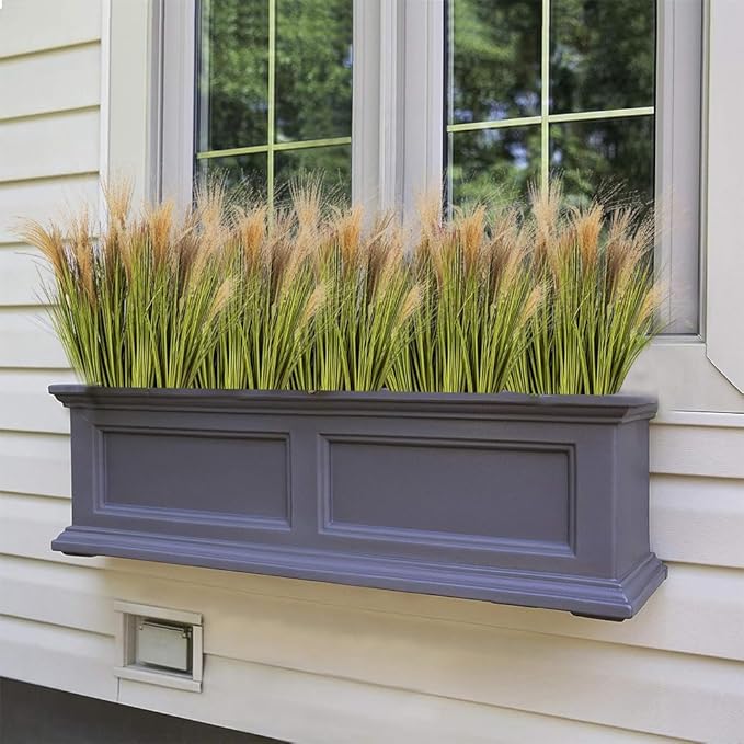 Melorca&Guilla Artificial Plants 6PCS 31.5“ Fake Tall Grass,Faux Plant,Tall Onion Faux Grass Plants,Artificial Greenery Shrubs Bushes for Garden Porch Window Box Shop Office Home Décor