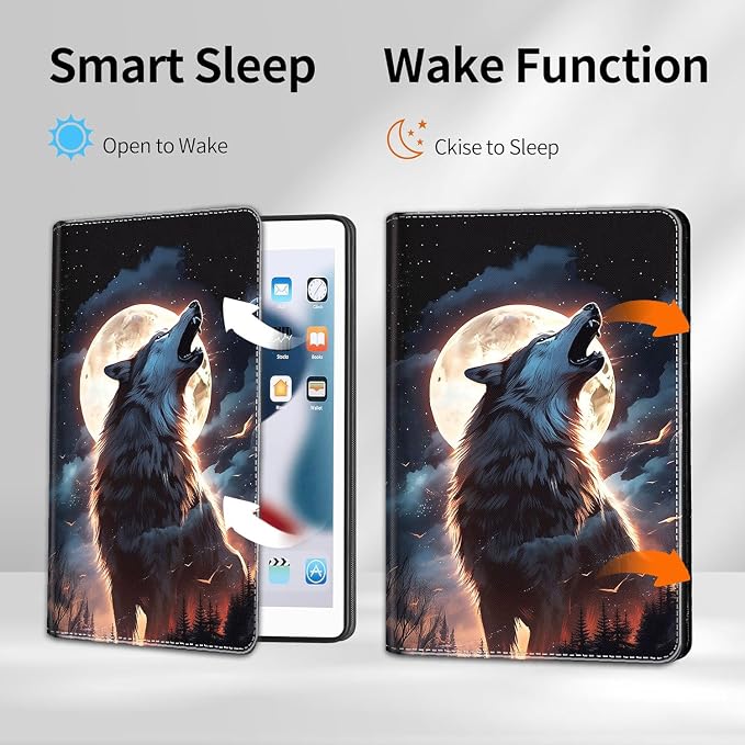 Case for iPad 10.2/10.5，iPad 9th/8th/7th Gen，for iPad 10.2 inch 2021/2020/2019/iPad Air 3rd Gen/Pro 10.5 - Slim Fit Standing Cover with Auto Sleep/Wake，Frog Playing Guitar