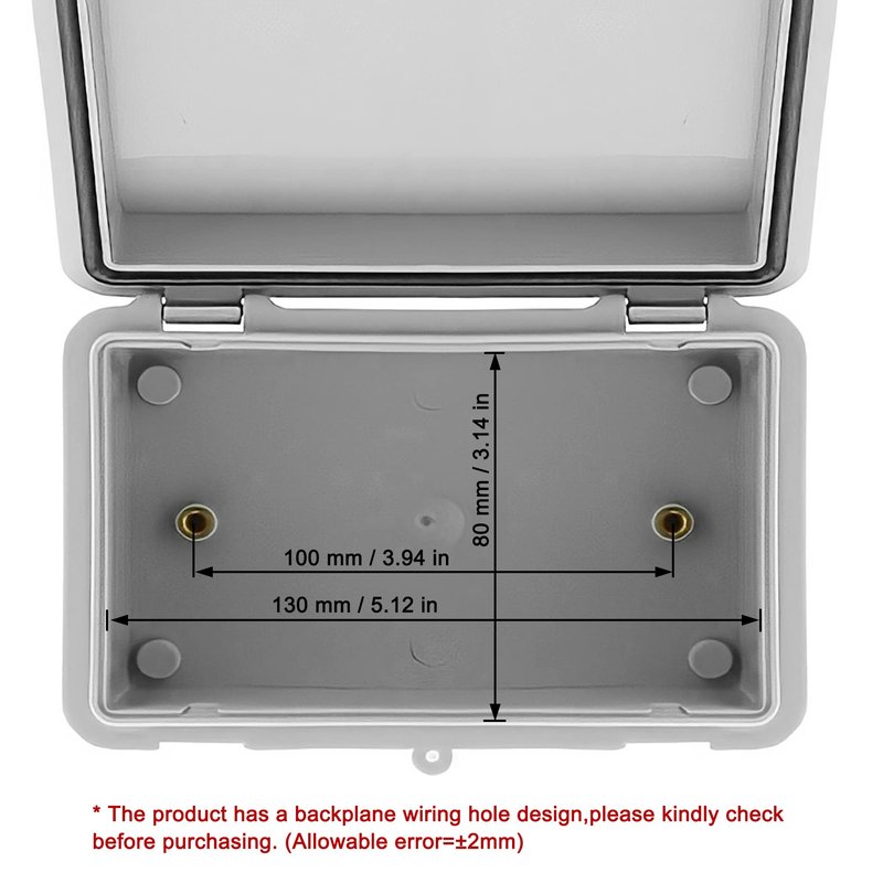 Sunnyglade ABS Plastic Dustproof Waterproof IP65 Junction Box Universal Durable Electrical Project Enclosure with Lock (3.9"x5.9"x2.8")
