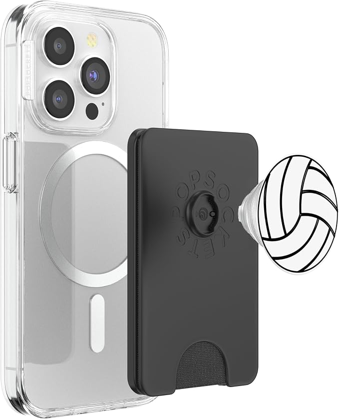 Volleyball White PopSockets Adhesive PopGrip