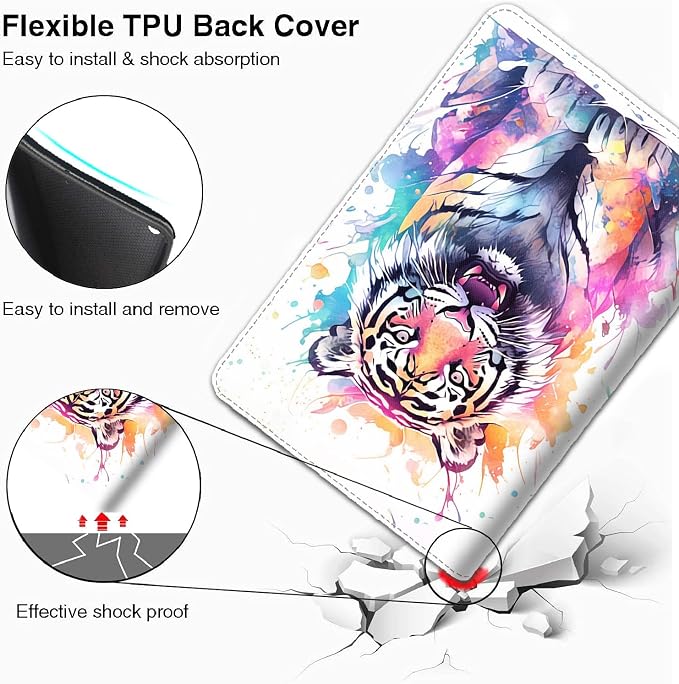 Case for iPad Pro 11 Inch 2022/2021/2020/2018 iPad Air 5th / 4th Gene 10.9 Inch (2022/2020) - Slim Fit Standing Cover with Auto Sleep/Wake，Astronaut Guitar