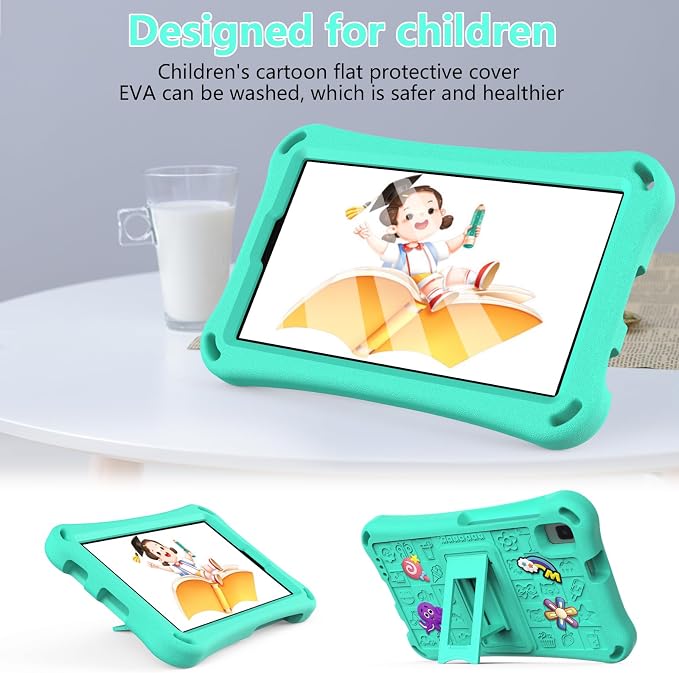 Case for iPad 10.2 Inch 2021/2020/2019/ iPad Pro 10.5 Inch/Air 3rd Gen (2019) Shoulder Strap Kickstand Children Friendly Anti-Scratch Shockproof Case Lightpurple