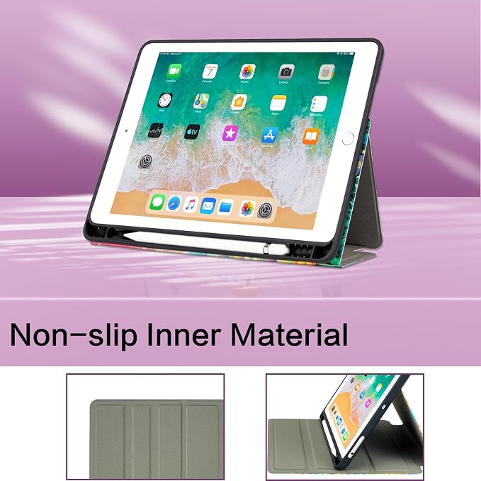Vimorco for iPad Air 3rd Generation Case Leather iPad Pro 10.5 inch Cover | for iPad 9th/8th/7th Generation Case 10.2 Inch with Pocket&ampPencil Holder&ampHand Strap&ampMulti-Angle Animal Party