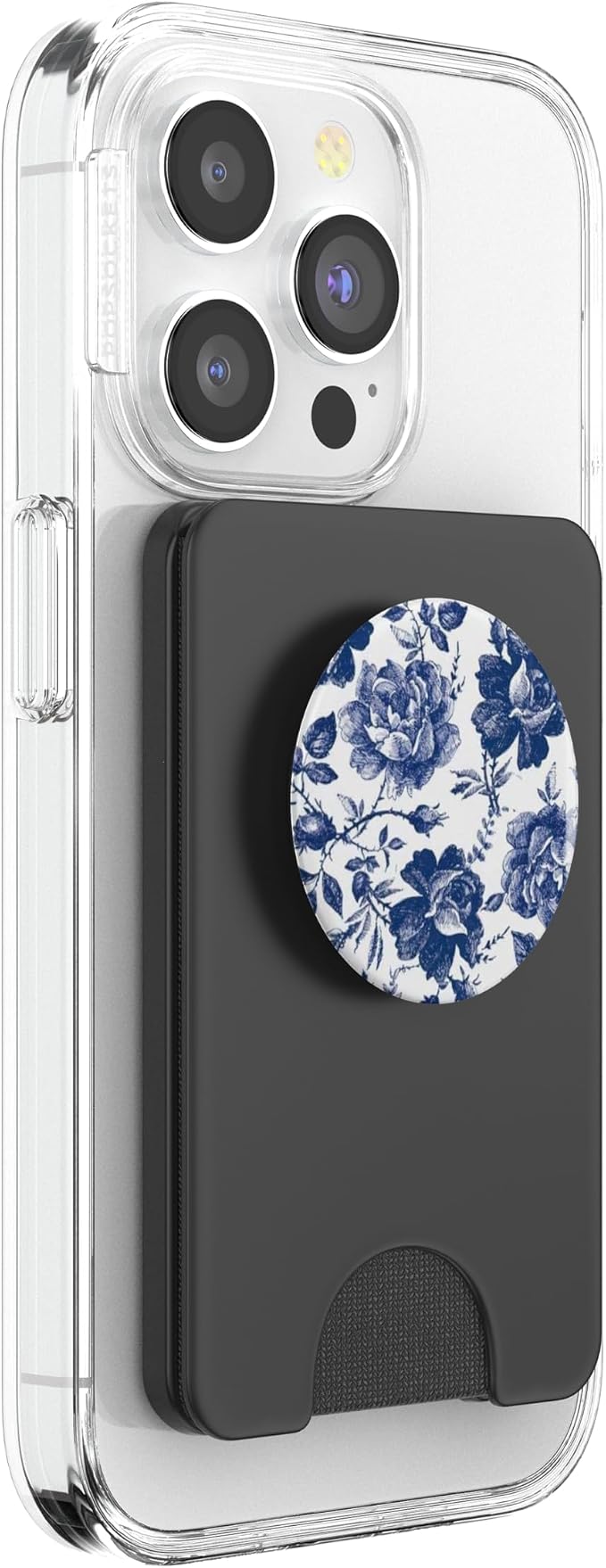 BLUE &amp WHITE ROSE PopSockets Adhesive PopGrip
