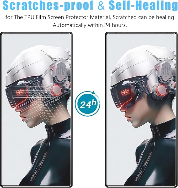 for Nubia Red Magic 9 Pro/Magic 9 Pro+ Privacy Screen Protector and Camera Lens Protector Anti-Spy Flexible Privacy Screen Protector 9H Hardness Anti-Scratch Bubble Free