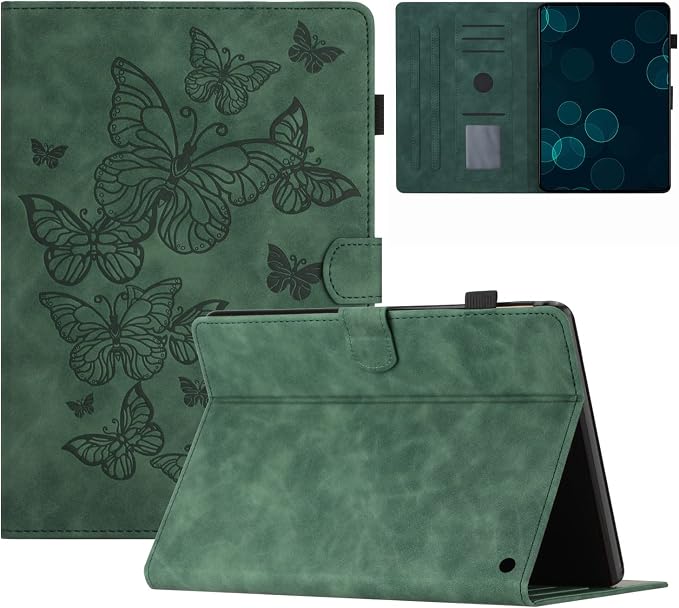 Case for Kindle Fire HD 10/10 Plus 13th/11th Generation 2023/2021 | PU Leather Folio Folding Stand Protective Cover for Fire HD 10.1 inch Tablet Auto Sleep Wake Hummingbird