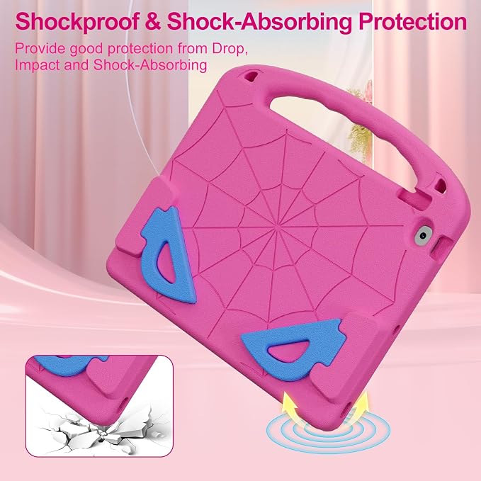 Kids Case for iPad 9th/8th/7th Gen. (10.2-inch 2021/2020/2019) | Shockproof Cover with Built-in Screen Protector and Stand Black