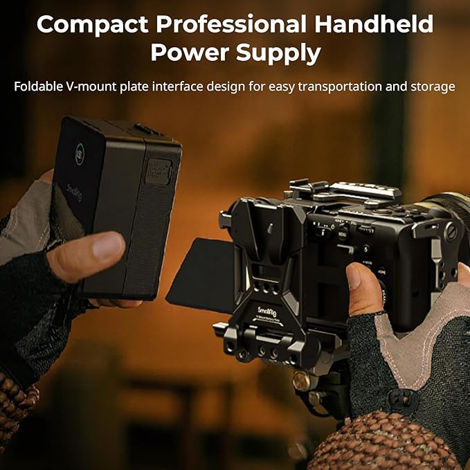 SMALLRIG Cage Kit for Sony FX2, with V-Mount Plate, Top Handle, HDMI Clamp, and Wrist Strap, Built-in Multiple Expansion Interfaces, Advanced Rig for Sony FX2-5590