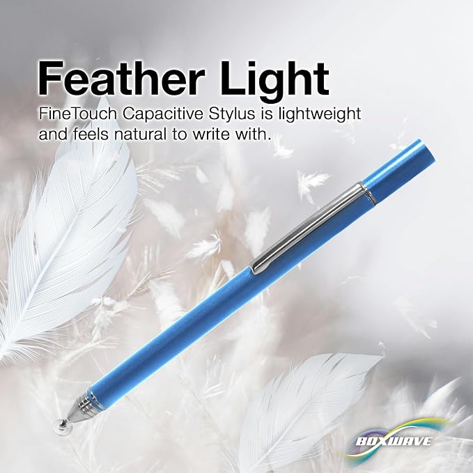 BoxWave Stylus Pen Compatible with Dell Latitude 7320 2-in-1 - FineTouch Capacitive Stylus Super Precise Stylus Pen - Lunar Blue