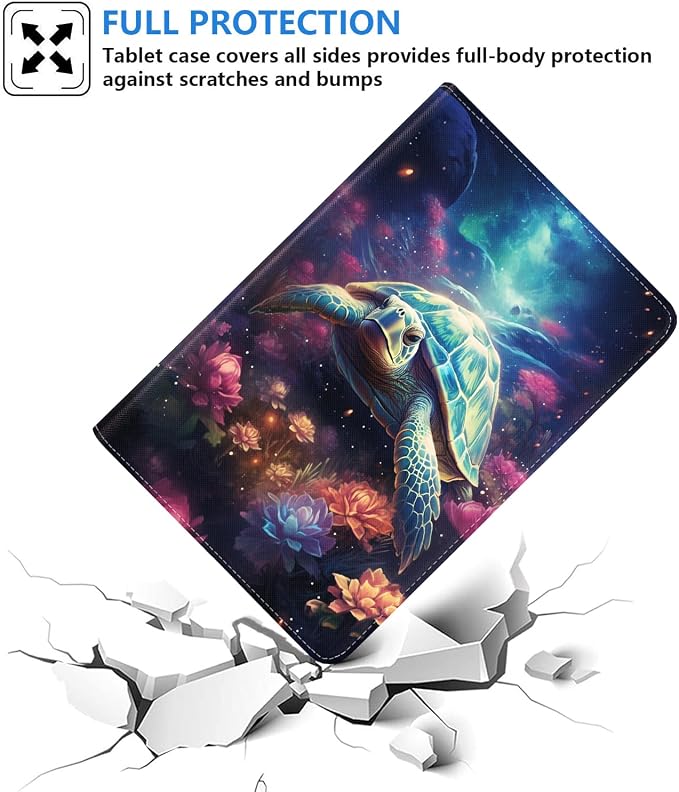 Case for Samsung Galaxy Tab S10 Plus 2024/ S9 Plus/ S9 FE Plus 5G 12.4 Inch 2023 Slim PU Leather Stand Folio Cover with Auto Wake Sleep Abstract Paint Dogs