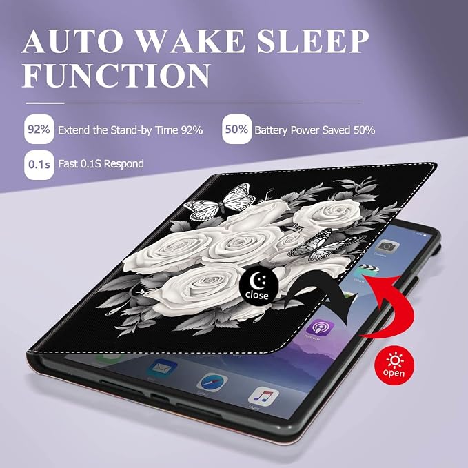 Case for iPad (A16) 11th Generation 11 Inch 2025 / iPad 10th Generation 10.9 Inch 2022 Ultra-Thin Multi-Angle Protective Cover with Auto Sleep/Wake A Dark Horse
