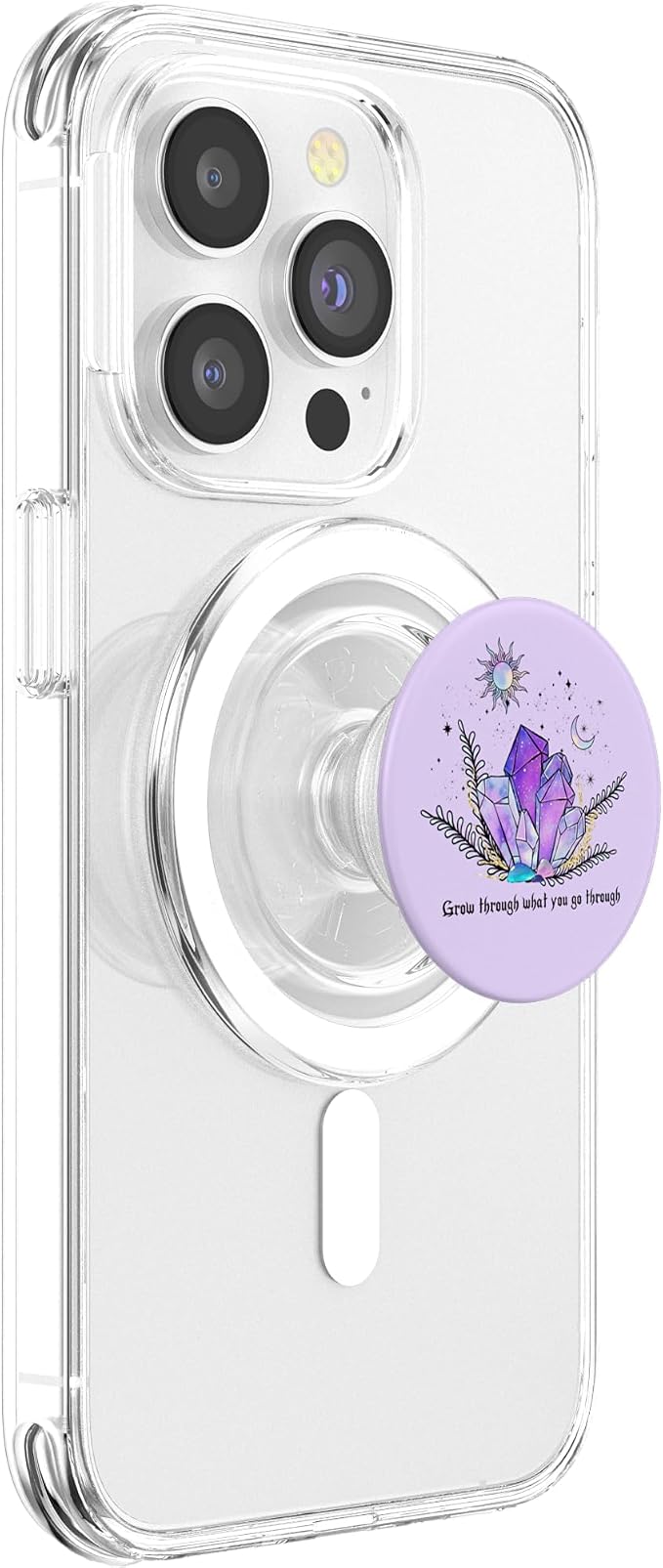 Purple Sun Moon Stars Celestial Mystical Crystals PopSockets Adhesive PopGrip