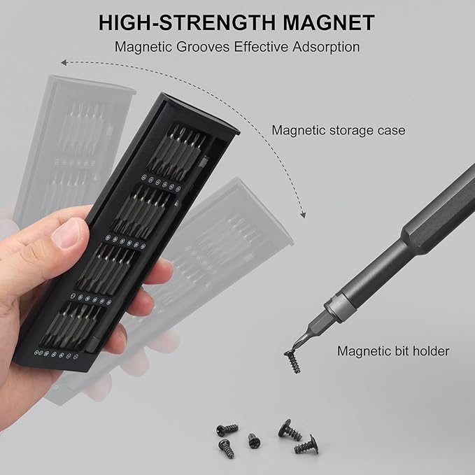 Precision Screwdriver Set 49 in 1 SHARDEN Small Screwdriver Set Magnetic Repair Tool Kit for Laptop, iPhone, Cell Phone, PC, MacBook, Tablet, Computer, PS5, PS4, Electronic, Glasses, Watch