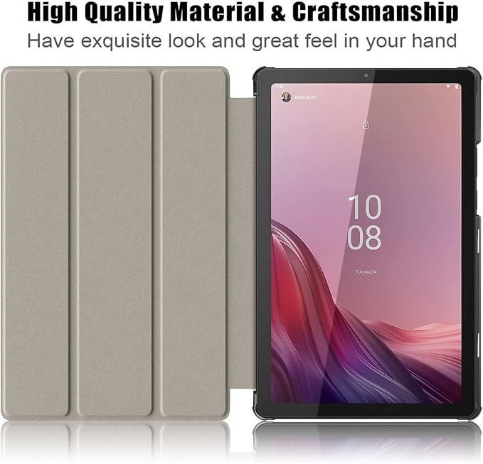Epicgadget Case for Nook 9 Lenovo Tablet (2024) / Lenovo Tab M9 (TB-310FU 2023 Released) 9 Inch Display Tablet - Slim Lightweight Trifold Shell Stand Cover Case + 1 Random Stylus (Black)