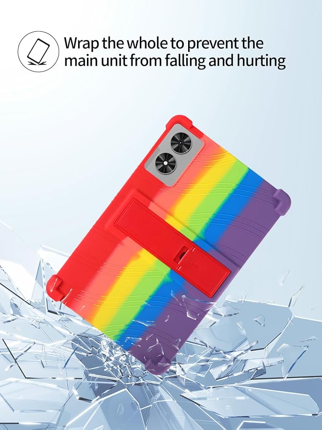 for Frameflow P11T Android 16 11-Inch TabletUYRUREL Skin-Friendly Soft Silicone Protective CaseFull Protection Against Drops and Scratcheswith Adjustable Viewing StandBlack.
