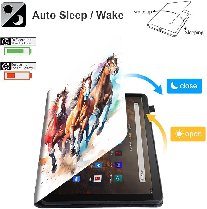 Case for Amazon Kindle Fire Max 11 Case (13th Gen 2023 Release) 11，Slim Fit Foldable Standing Cover Case with Auto Sleep/Wake for Fire 11 Max Tablet，Skull and Fire