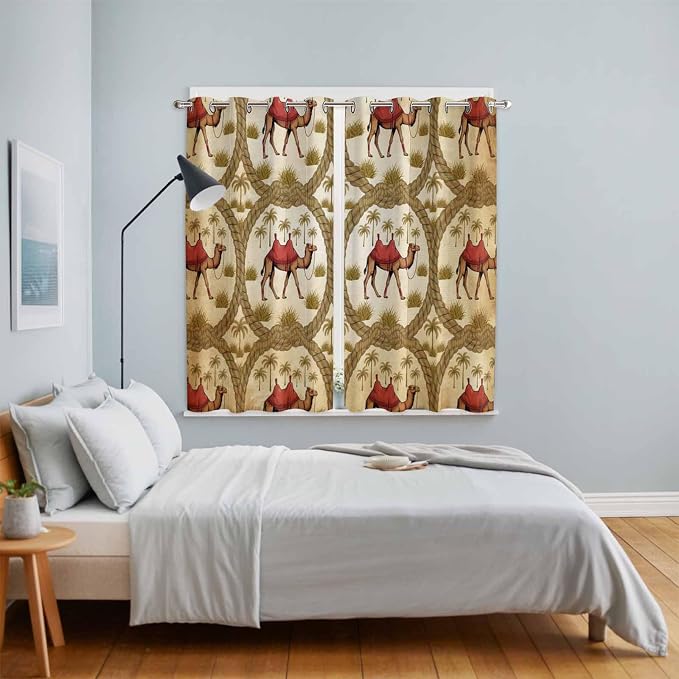 2 Panel Kitchen Cafe Curtains, Window Decor Tier Curtains