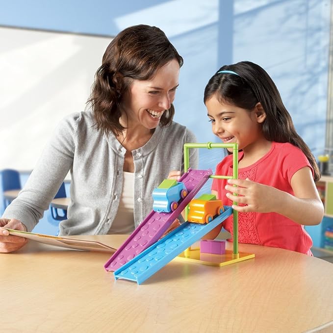 Learning Resources STEM Force & Motion Activity Set - Toddler Sensory Toys, Critical Thinking, Problem Solving, Building Toys, Fine Motor Skills, Physics Games for Kids, Gifts for Boys and Girls
