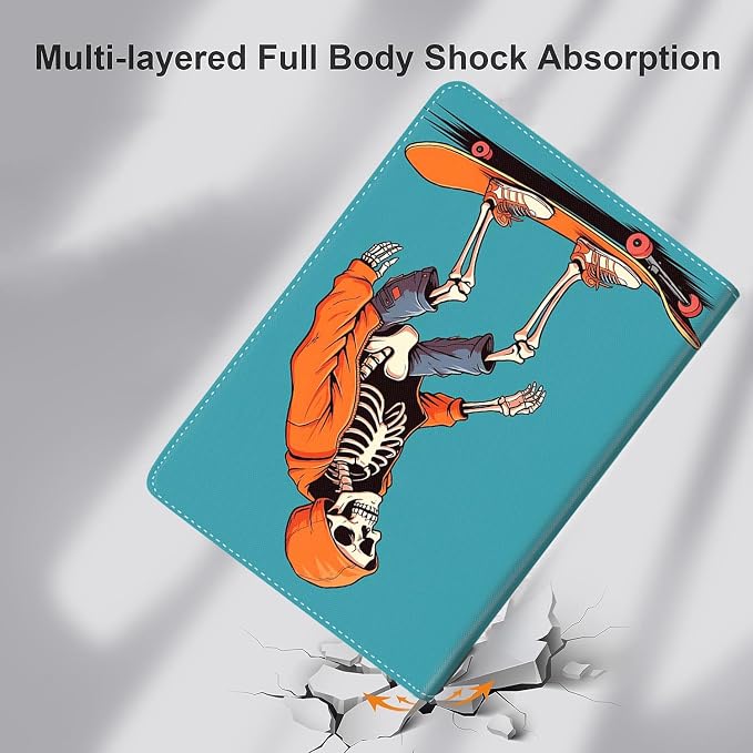 Case for iPad (A16) 11th Generation 11 Inch (2025) iPad 10th Generation 10.9 Inch (2022)，Slim Fit Foldable Standing Cover Case with Auto Sleep/Wake ，Moth Moon
